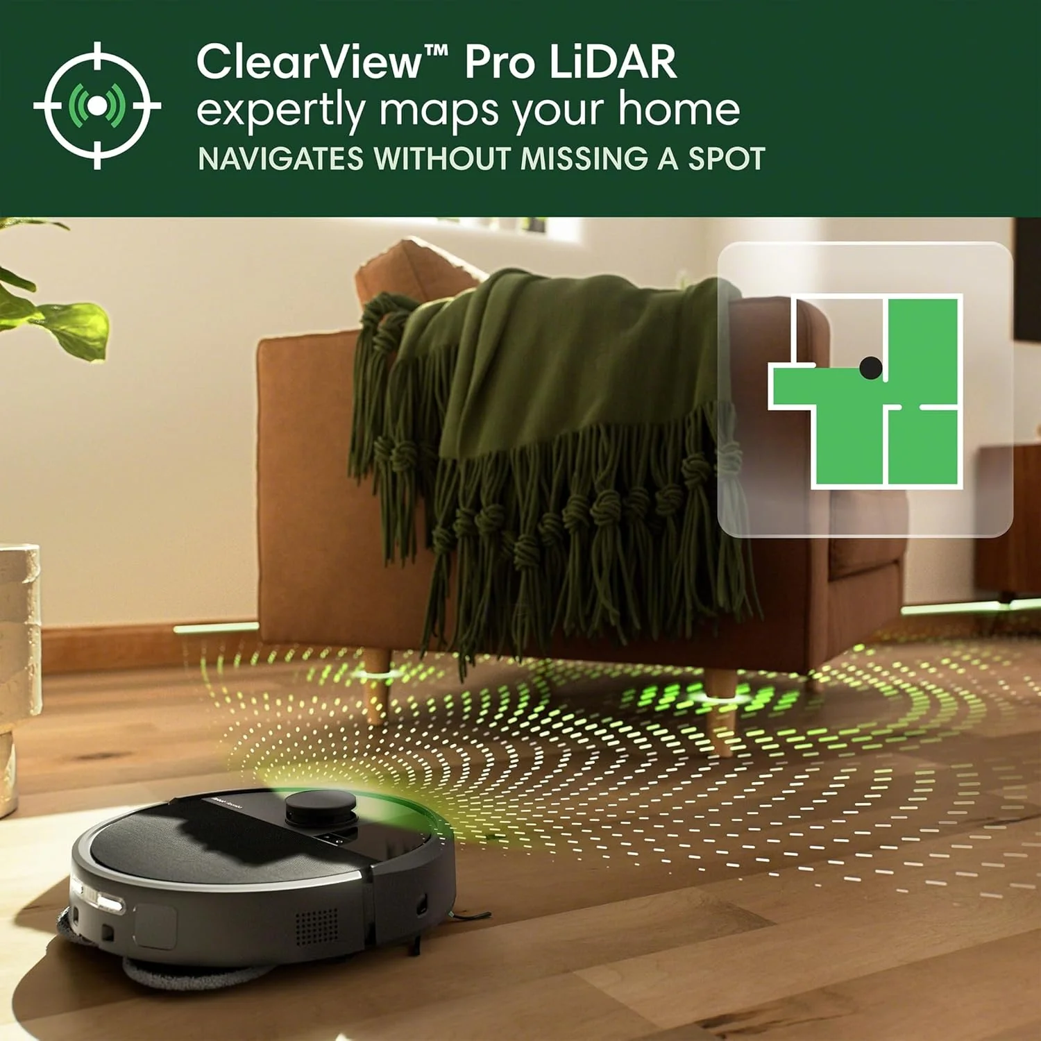 Combined robot vacuum mop + automatic cleaning platform - expandable rotating mop pad, automatic emptying, pad cleaning and heating drying, automatic cleaning, obstacle recognition and avoidance, laser radar navigation