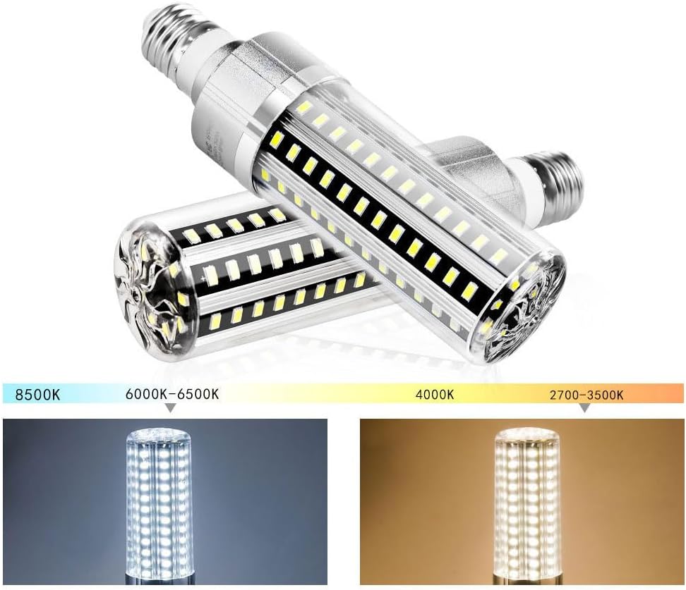 E26/E27 LED-Leuchtmittel, kommerzielle Glühbirnen mit hohem Lumen, eingebauter Lüfter, 50 Watt, 5000 lm, 360° Abstrahlwinkel, 3000 K 6000 K AC 100 V ~ 277 V (10er-Pack)
