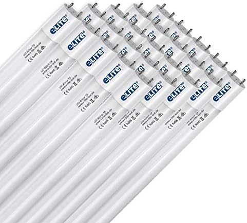 eLITe LED Röhre T8, 60cm, ultra hell, 1050lm, 8W, 865, 6500 Kelvin, Tageslichtweiß, 330 Grad, homogenes Licht, Glas, langlebig 50.000h, 5 Jahre Garantie, für Rasterleuchten geeignet, 25 Stück
