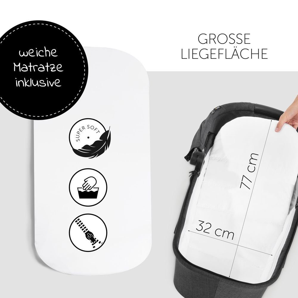 Kombi-Kinderwagen Vision X Duoset Black - Melange Black