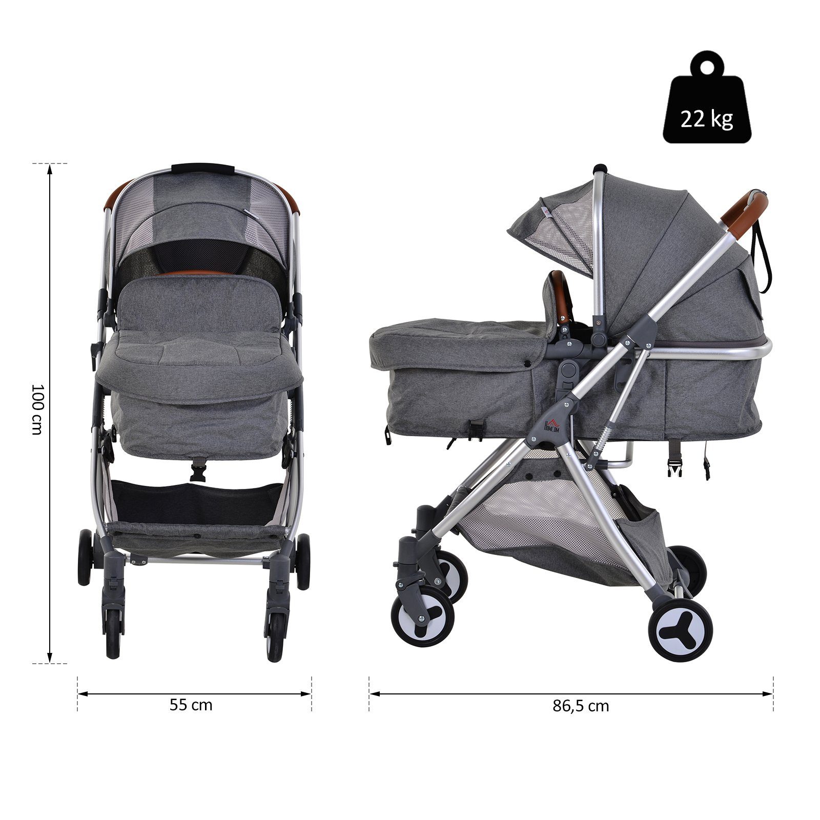 Kinder-Buggy 2-in-1 Kinderwagen