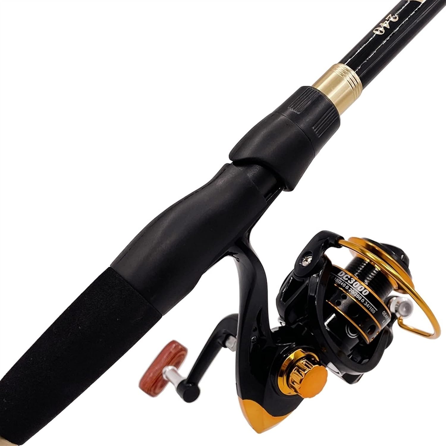 Angelset, ultraleichtes Teleskop-Angelruten-Set aus Carbon mit Rolle, Ködergewicht 10–30 g, Power-Angelrute, Reise-Geschenkrute, 1,6–2,4 m, Angelzubehör-Set (weiße Rute mit Rolle 2,1 m)