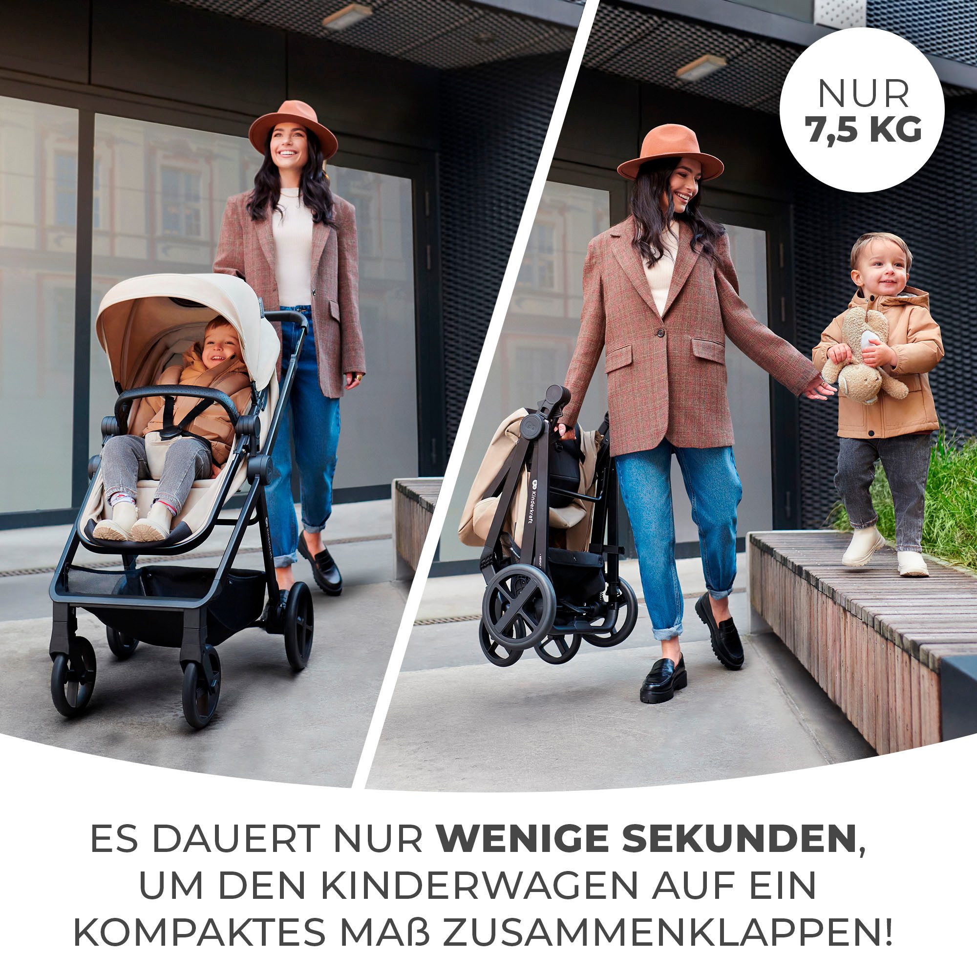 Kombi-Kinderwagen NEWLY 3IN1 MINK PRO