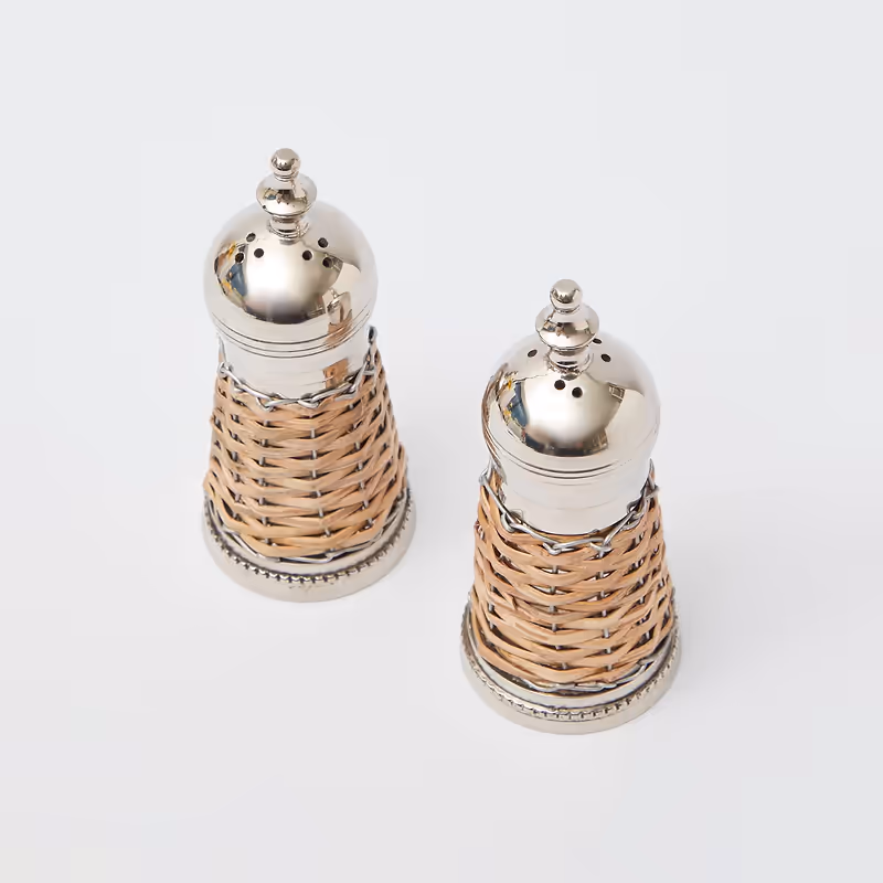 Rattan Salt & Pepper Set
