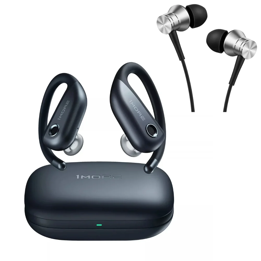 1MORE Fit Open Earbuds S50 +  Piston Fit in-Ear Earphones E1009