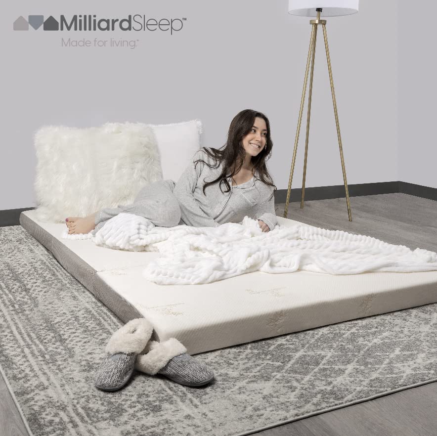 Milliard Materasso Pieghevole in Tre, Spessore 10 cm per Ospiti con Rivestimento Removibile Ultra Morbido e Fondo Antiscivolo (Singolo 90 cm x 190 cm) : Amazon.it: Casa e cucina