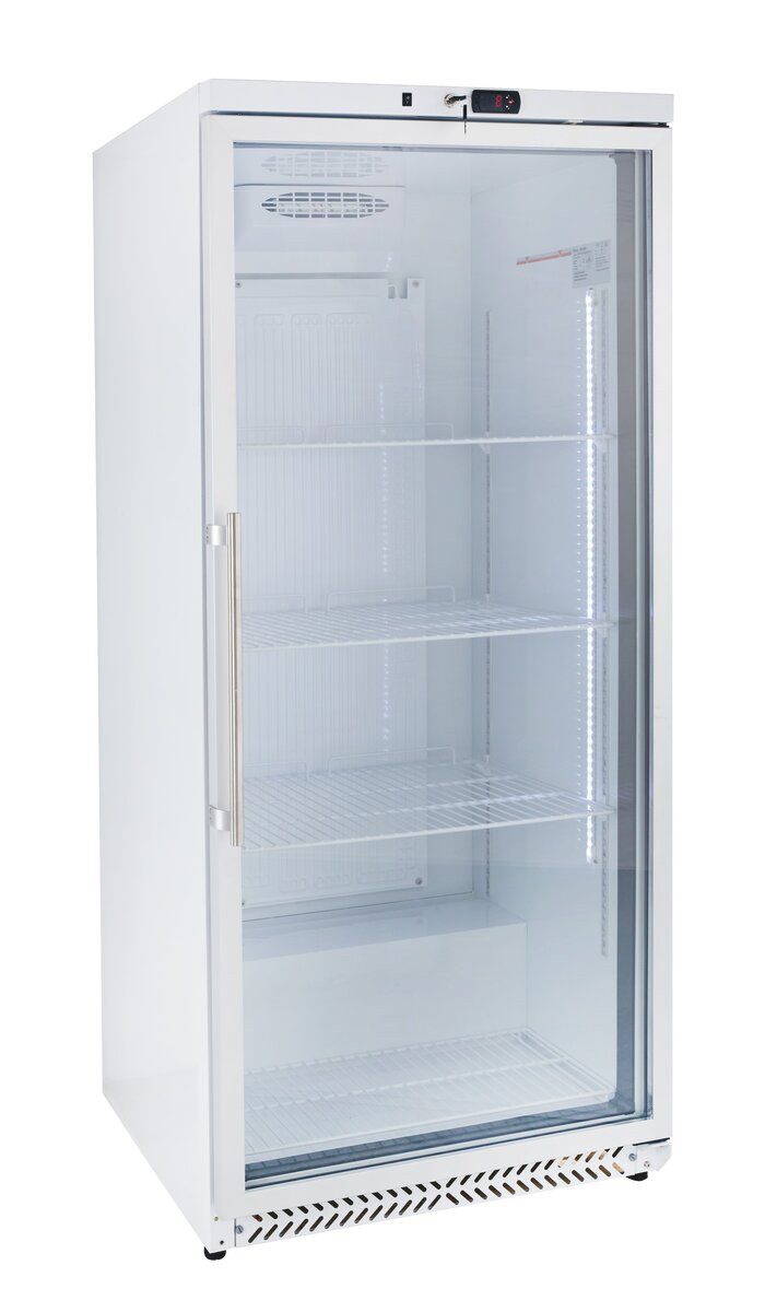 Vollraumkühlschrank Kühlschrank - 380 L - Lagerkühlschrank - Glastür - LED- abschließbar