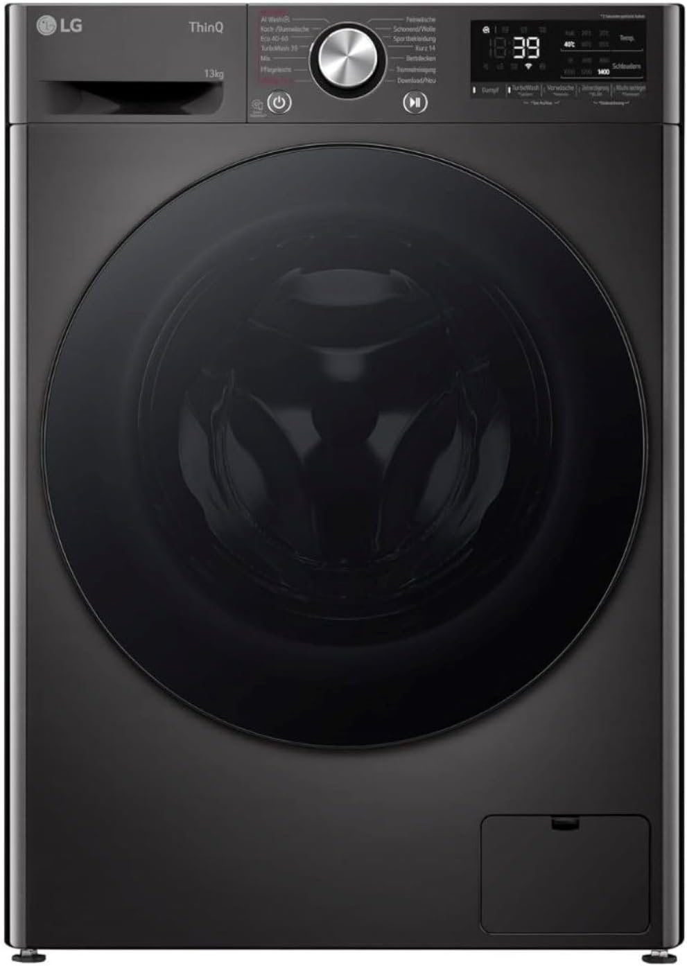 LG F4WV7080, Klasse A, Frontlader-Waschmaschine 8 kg, 1400 U/Min, AI Direct Drive, Wi-Fi, Tiefenreinigung mit Dampf, Groe Kapazitt, TRIPLE A, Auentür aus Sicherheitsglas, 62 x 60 x 85 cm Wei