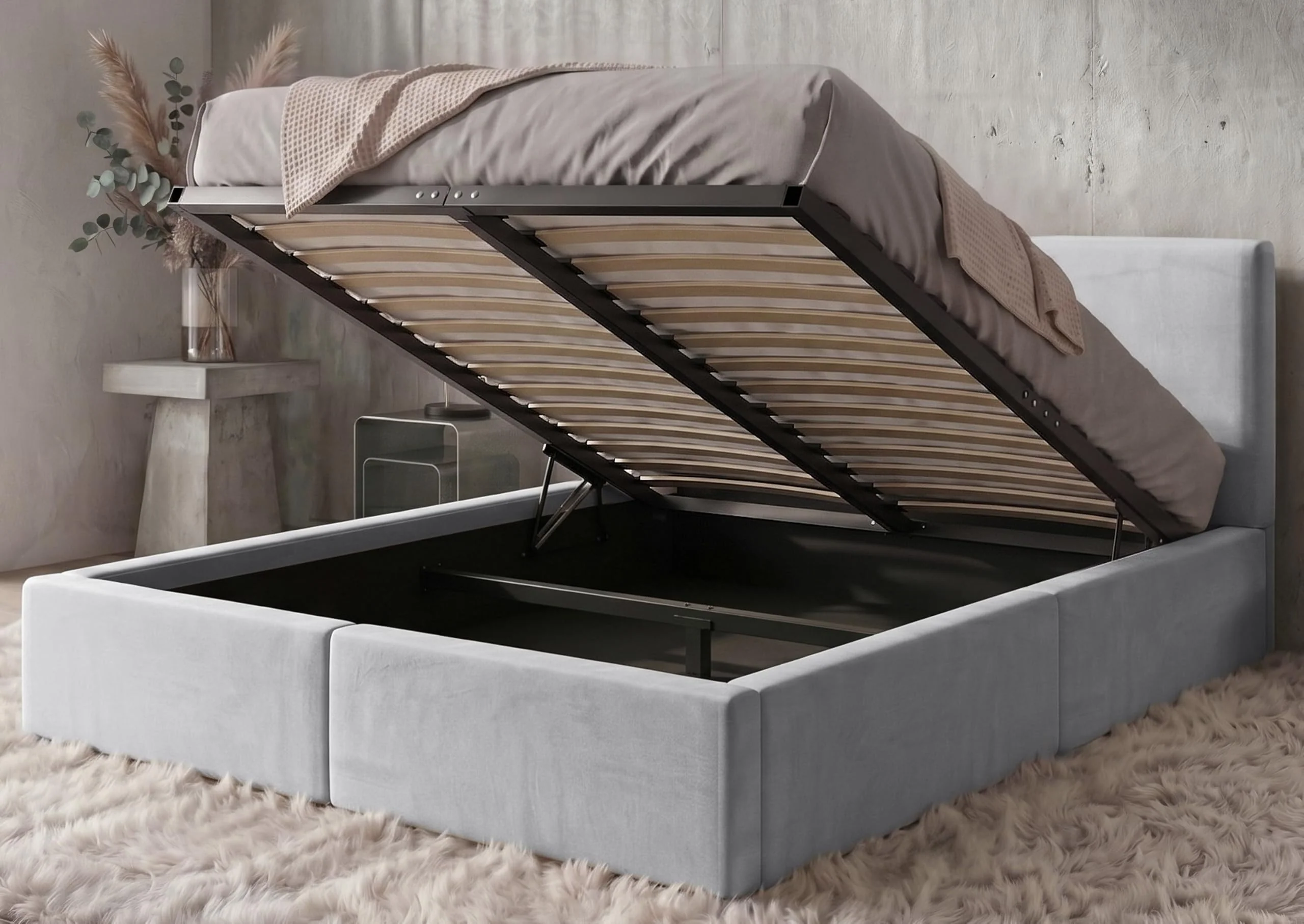 Interbeds Polsterbett mit Bettkasten und Lattenrost