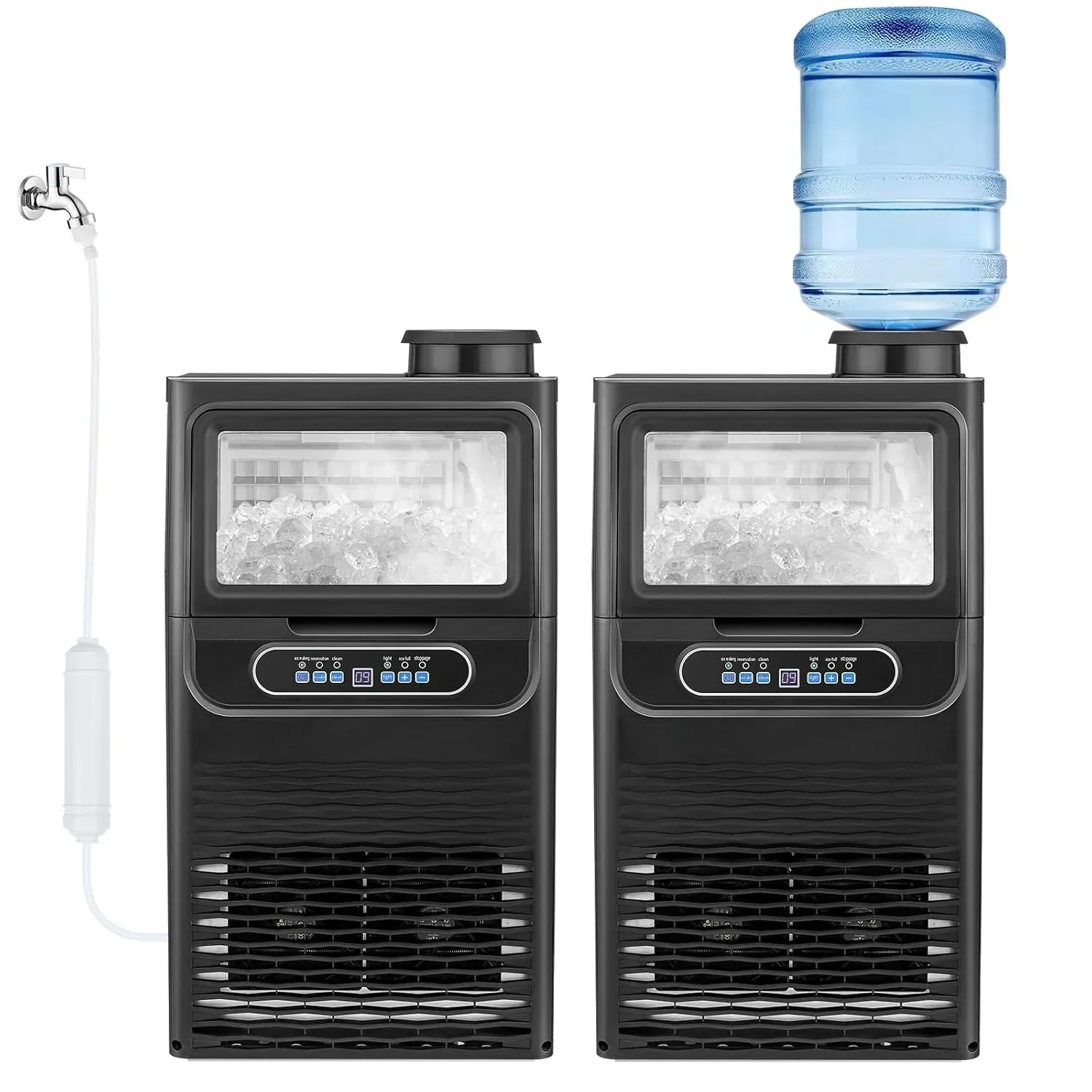 VINGLI Commercial Ice Maker Machine 90lbs/24H Plastic Under Counter Ice Maker 11lbs Storage