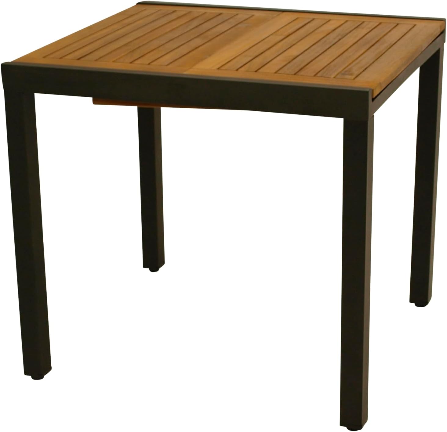 DEGAMO Gartentisch Balkontisch Vicenza aus Akazienholz und Aluminium, Ausziehbar 80/120x70cm, Anthrazit, FSC-Zertifiziert