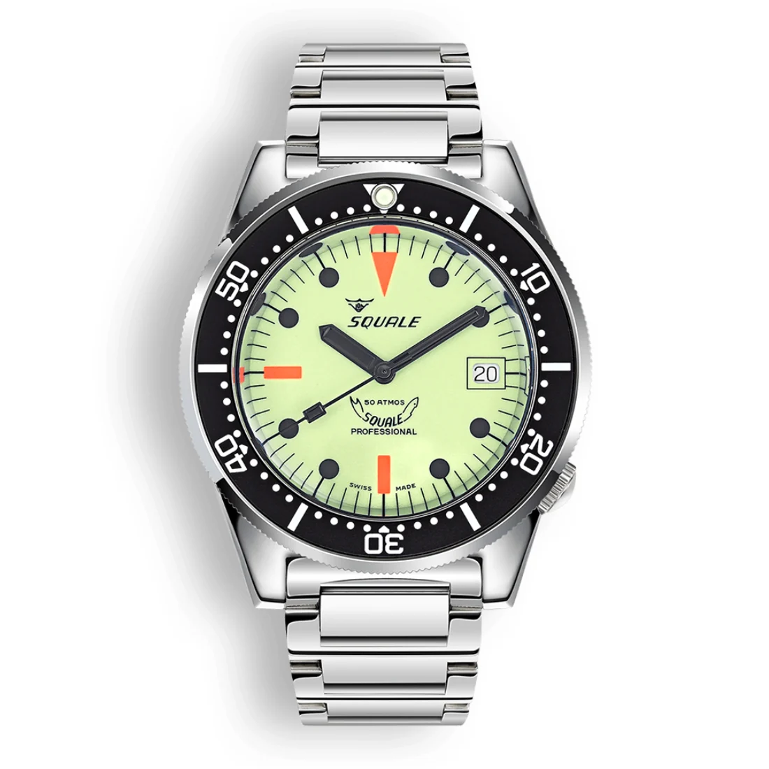 Orologio Squale 1521 full lume giallo acciaio 1521FULL.SQ20L