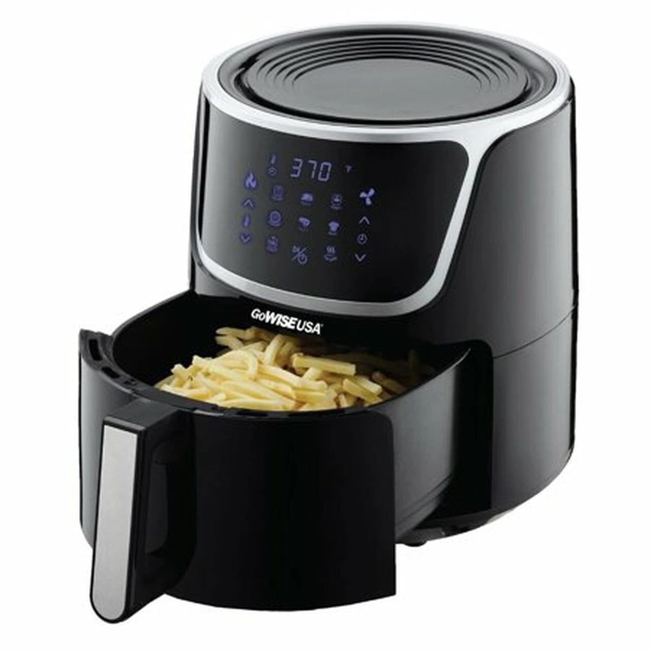 GoWISE GW22956 7 Quart Electric Air Fryer with Dehydrator and Stackable Racks | Black