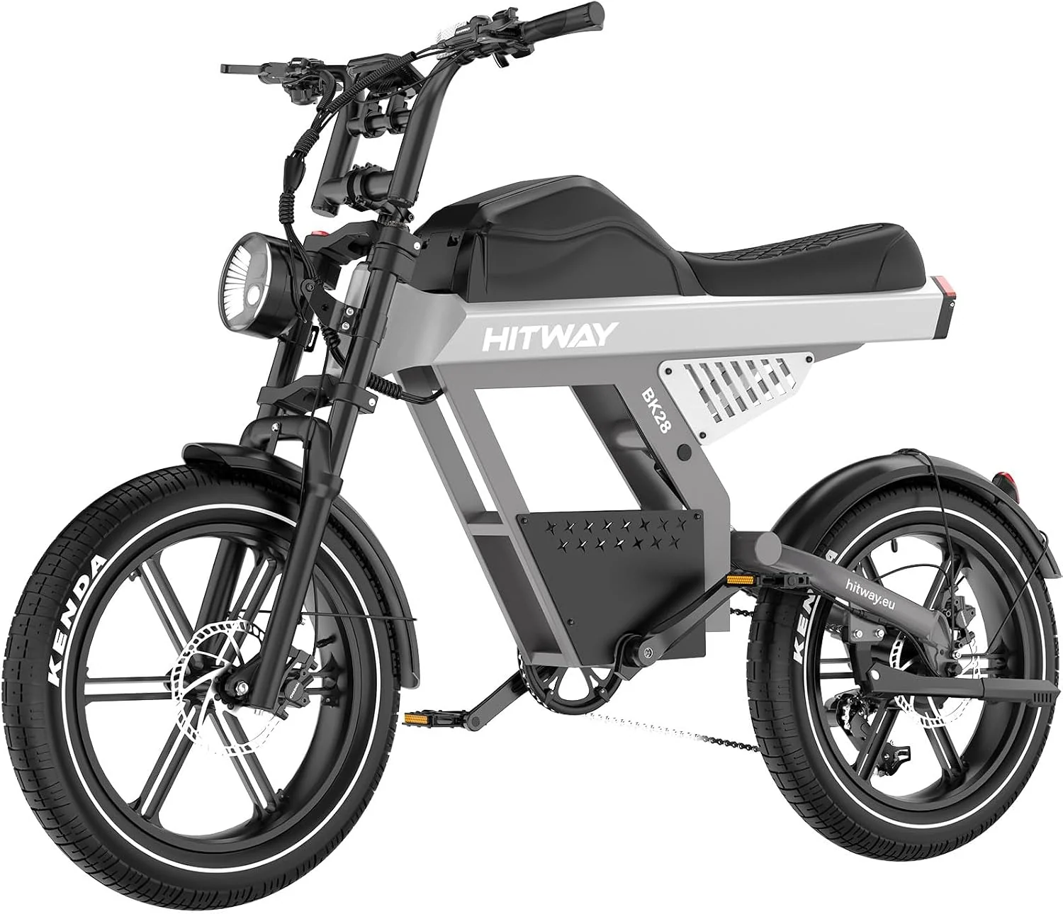 HITWAY E-Bike, 48V 25Ah Akku, 250W Motor bis 25 km/h, 7-Gang MTB All-Terrain E-Bike mit Hydraulischen Bremsen, 20×4,5 Zoll Fette Reifen Pedelec