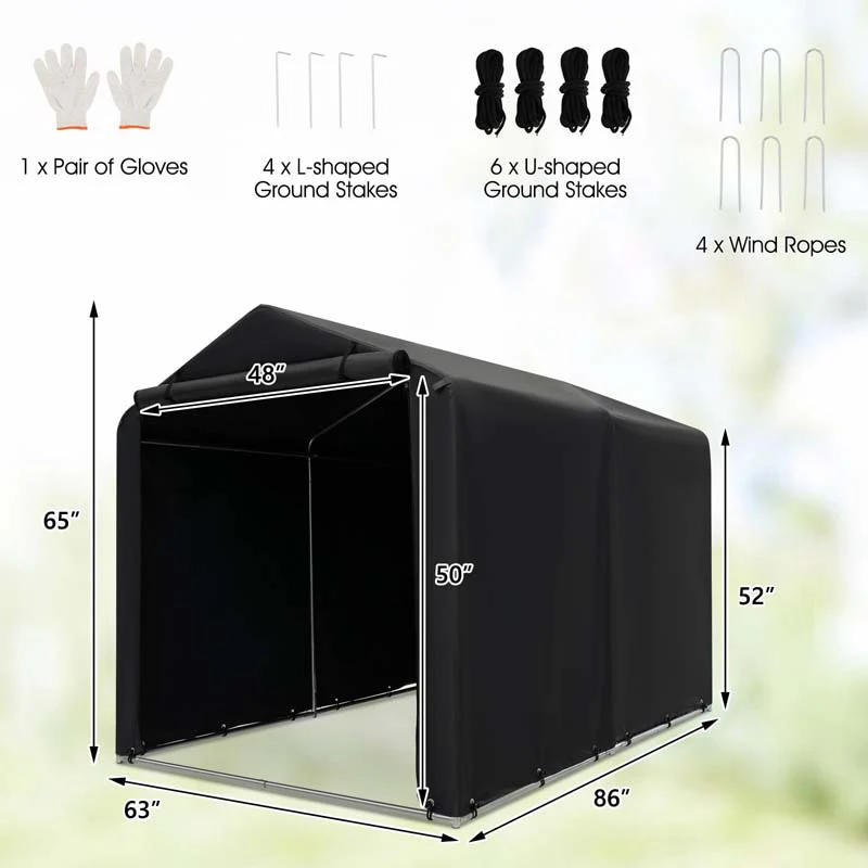 Eletriclife 7 x 5.2 FT Outdoor Bike Storage Tent with Waterproof Cover