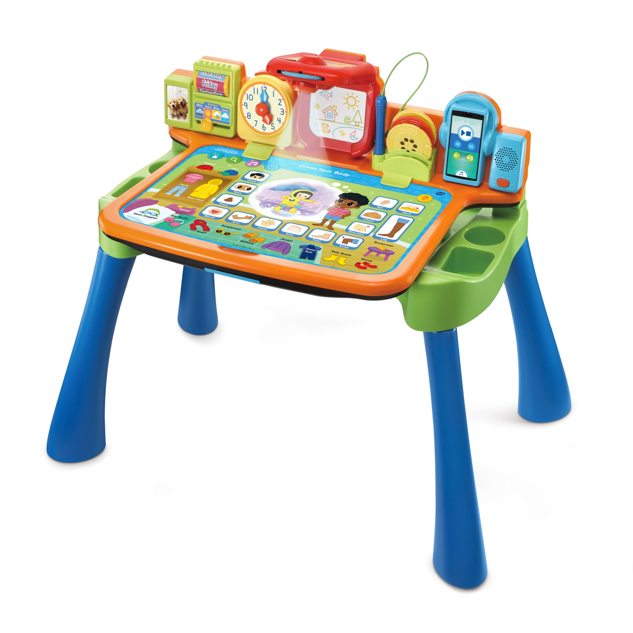 VTech Get Ready for School 5 in 1 Interactive Learning Desk for Toddlers with Projector & Music Player