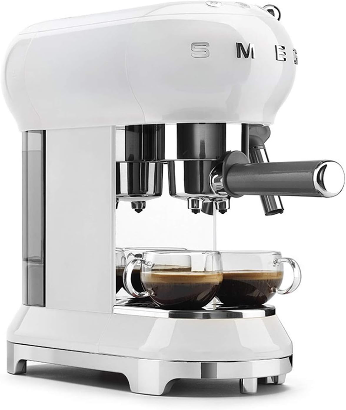 Smeg, ECF01PGEU Manual Espresso-Kaffeemaschine, Cappuccino -System, Thermoblock, groe Tassengehuse und Doppelkaffeefunktion, 1 l Wassertank, kompakte Abmessungen, 1350W, Pastellgrün