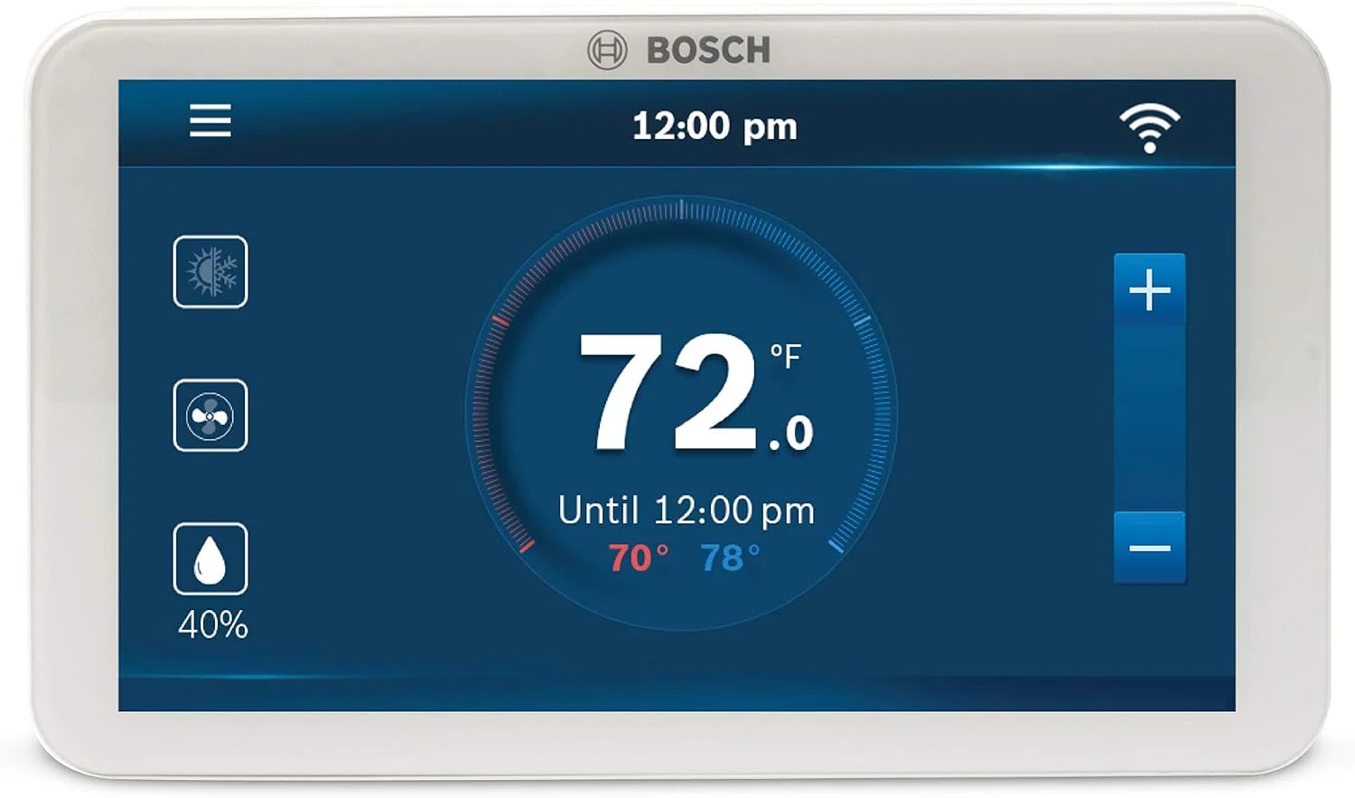 Bosch Connected Control BCC110 Smart Phone Wi-Fi Thermostat, Compatible with Alexa, Touch Screen, White