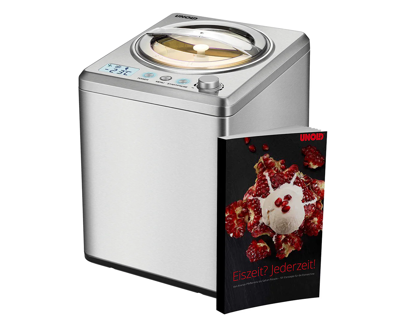 2025 Macchina per gelato Profi Plus Unold con libro di ricette incluso, capacità 2,5 L