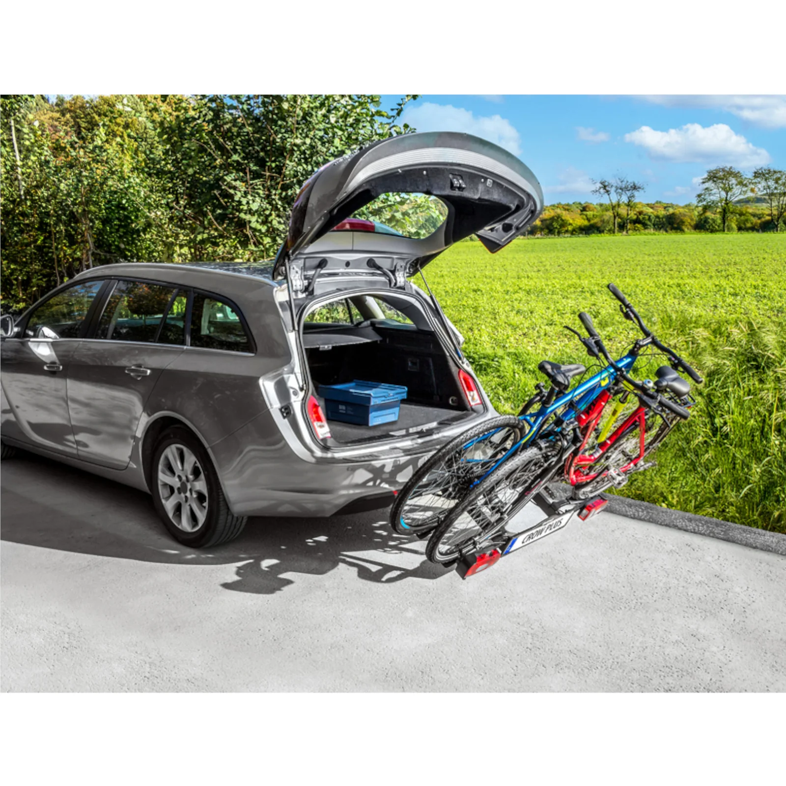 2025 EUFAB Trekhaak Fietsendrager voor 2 Fietsen / E-Bikes tot 50 kg, inklapbaar