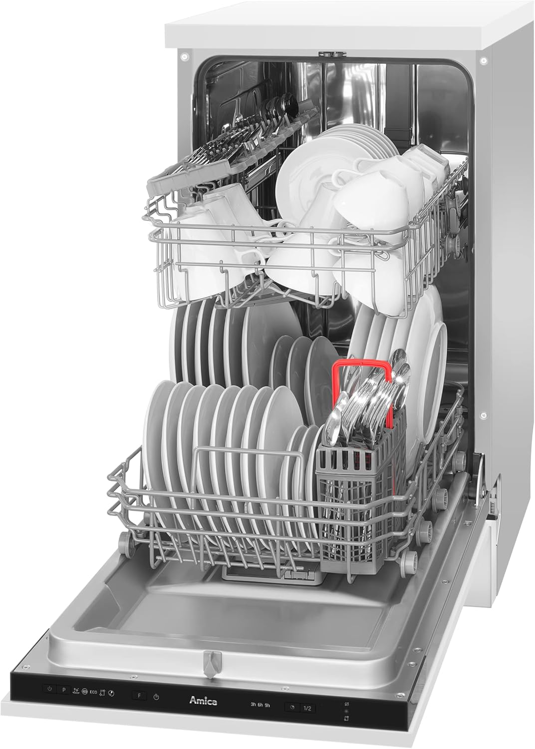 Amica Einbau-Geschirrspüler EGSPV 597 910 / vollintegriert / 60 cm breit / 5 Programme, 12 Maßgedecke/Startzeitvorwahl