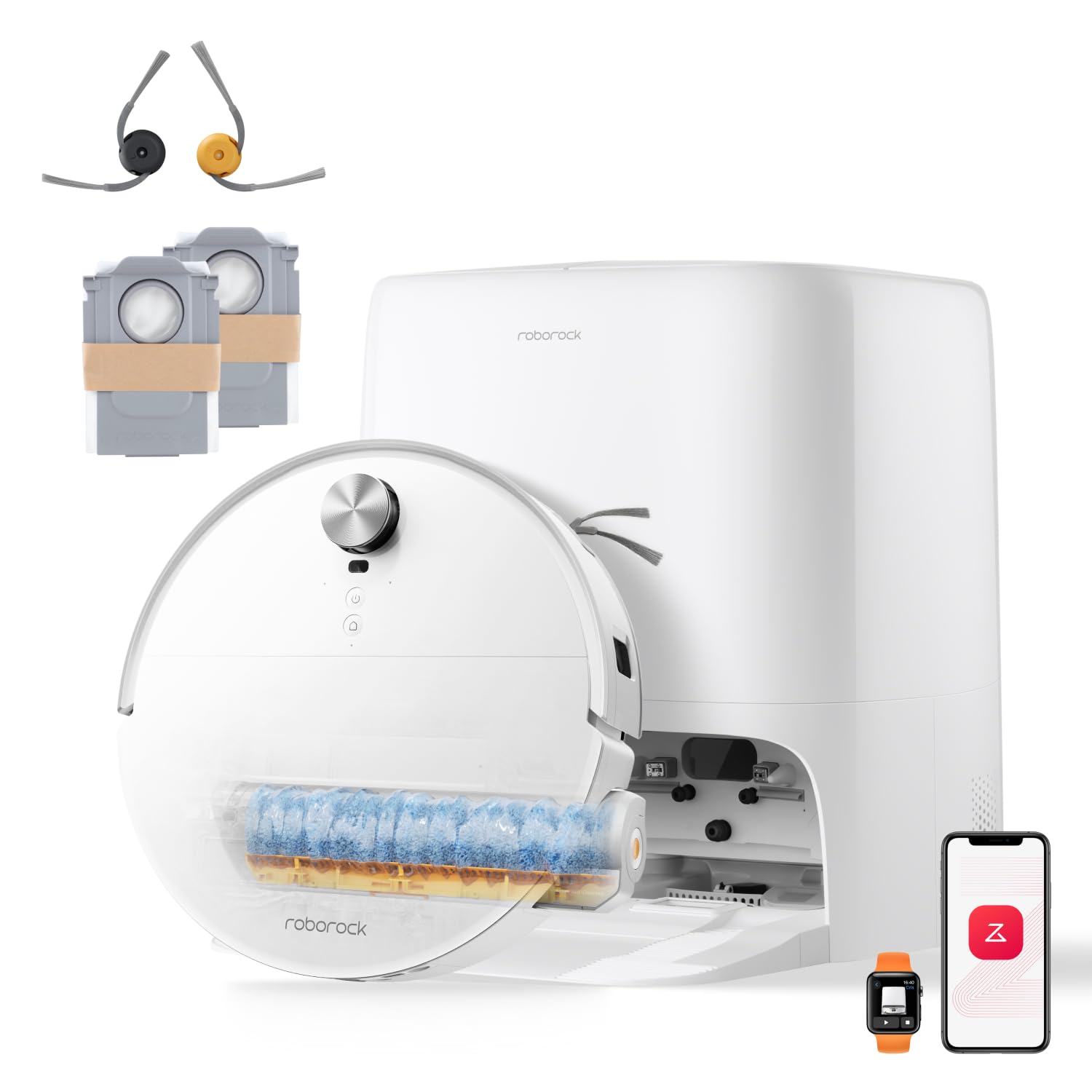 Saugroboter mit Wischwalze Qrevo Edge 2 Flow, 35.000 Pa Saugkraft und 8,98 cm flachem Design