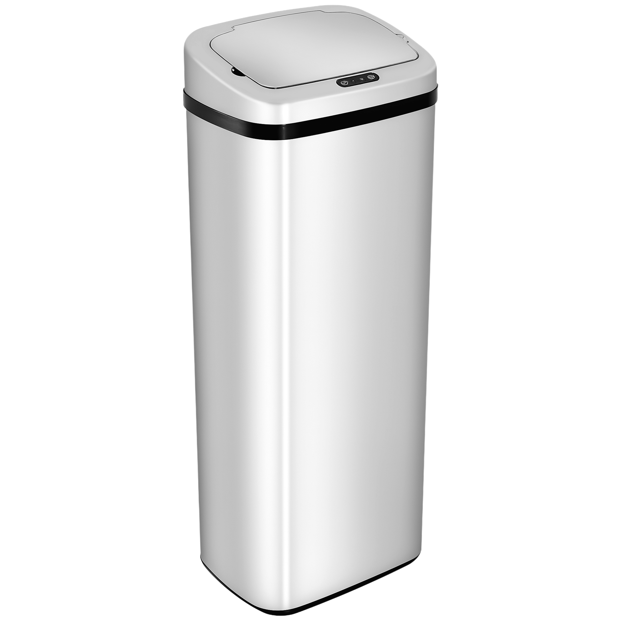 HOMCOM Sensor Mülleimer 50L Automatik Mülleimer mit Bewegungssensor, Wasserdichter Abfalleimer für Büro, Schlafzimmer, Küchen Edelstahl Silber