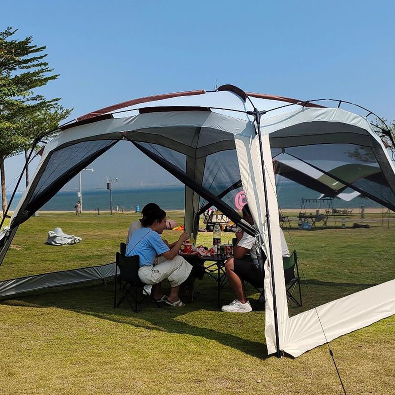 Camping | Tragbarer UV-beständiger Schirm Mit Netz - Netze Für Camping - Für Familienausflug Picknick Im Garten Wandern Roadtrips Und Reisen