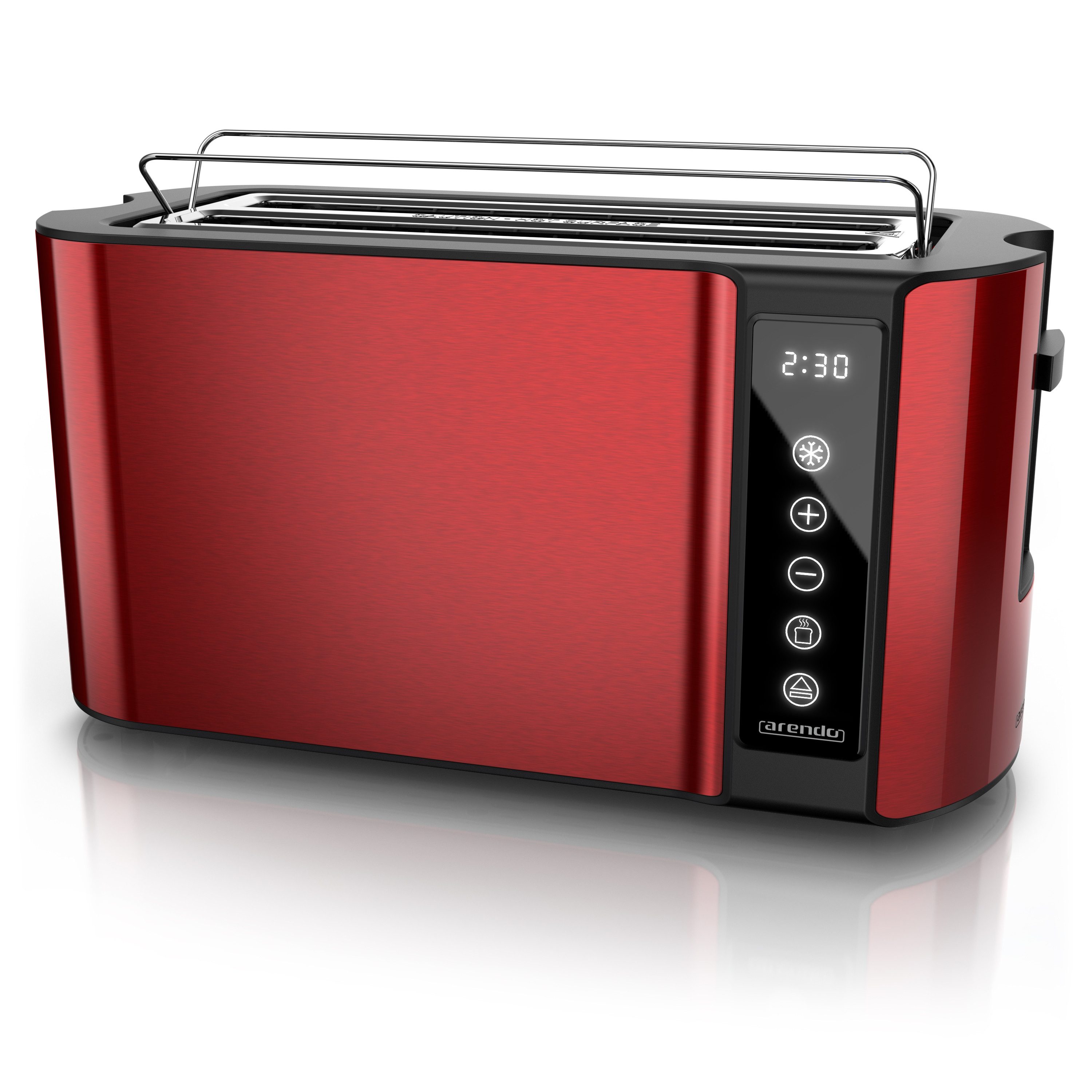 Toaster Wärmeisoliertes Doppelwandgehäuse, Display mit Restzeitanzeige