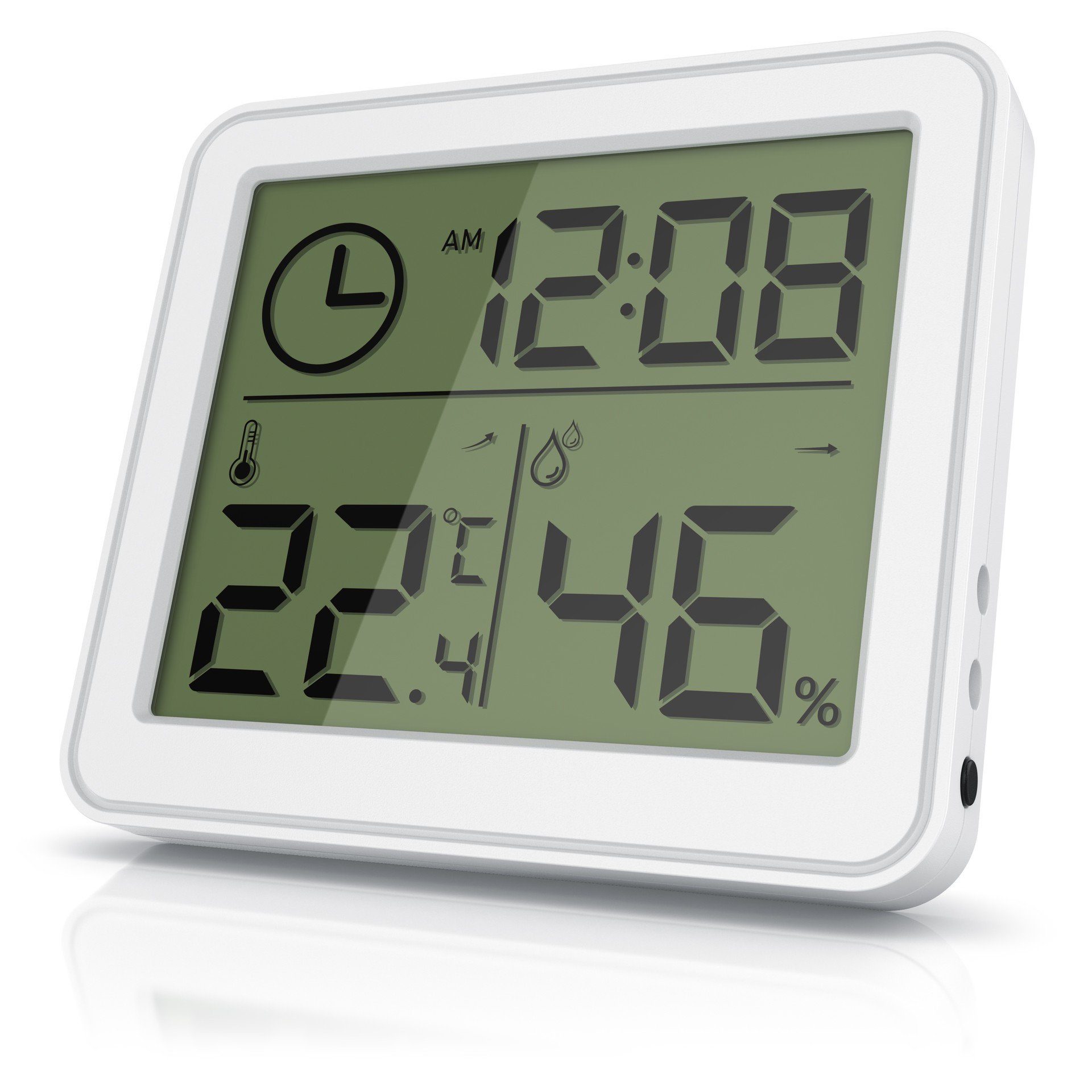 Innenwetterstation Luftfeuchtigkeitsmessgerät und Temperatur für Innen mit LCD Anzeige