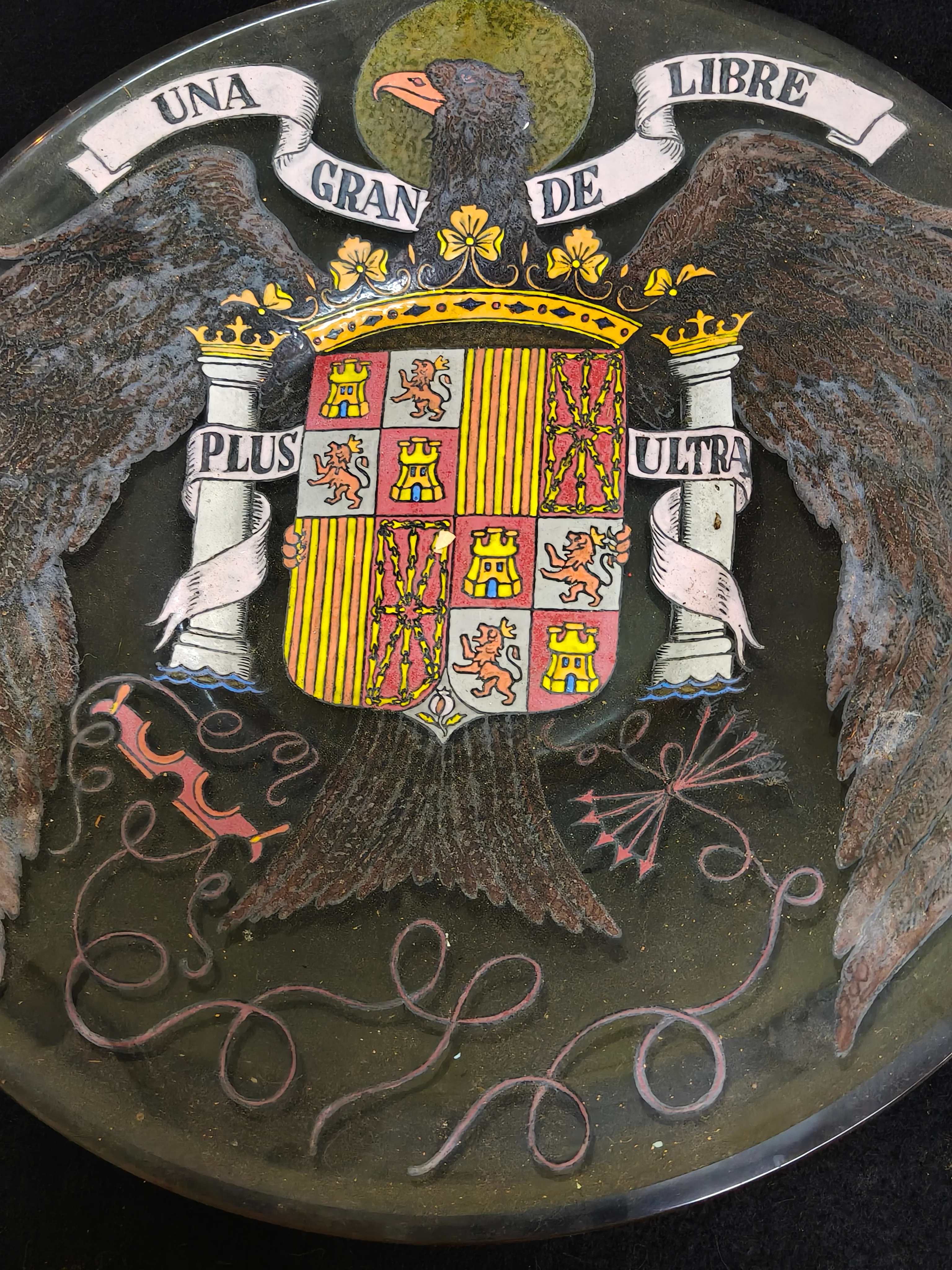 Plato Escudo ��guila de San Juan. Espa?a