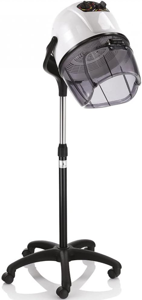 Casco Asciugacapelli Professionale 3 Velocità da 1200 Watt Record Bianco (402.061)