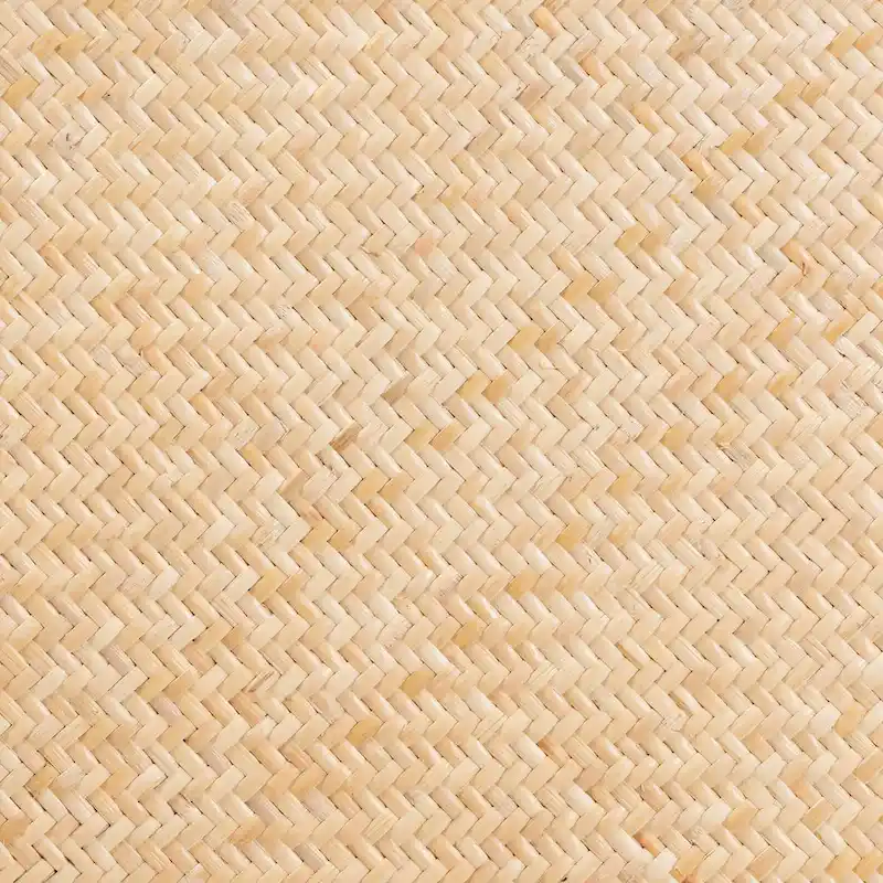 Neah Mid-Century Modern 2-Piece Woven Rattan and Wood Dining Chair Set