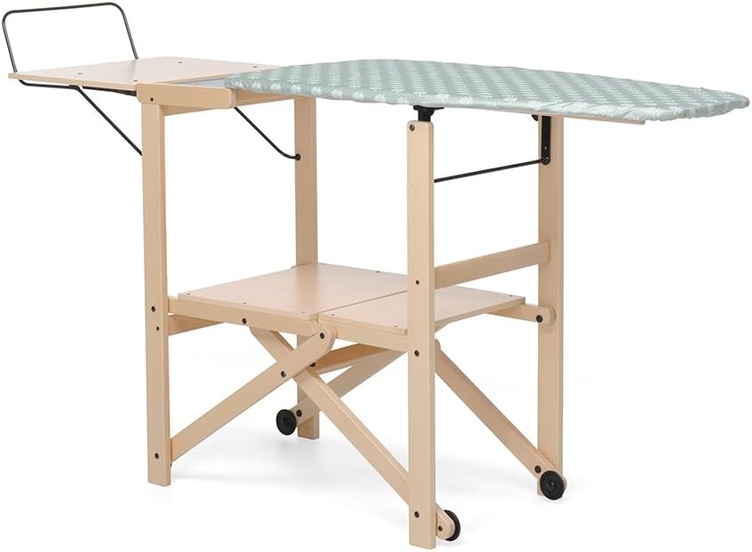 Foppapedretti Asso Postazione da Stiro, Naturale, Aperto: H 96 | P 50 | L 178 cm; Tavolo da stiro: P 49 | L 101 cm