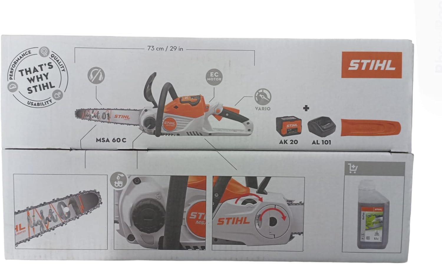 Stihl Akku-Kettensäge MSA 60 C-B Set mit Akku und Lagegerät, Batteriebetrieben