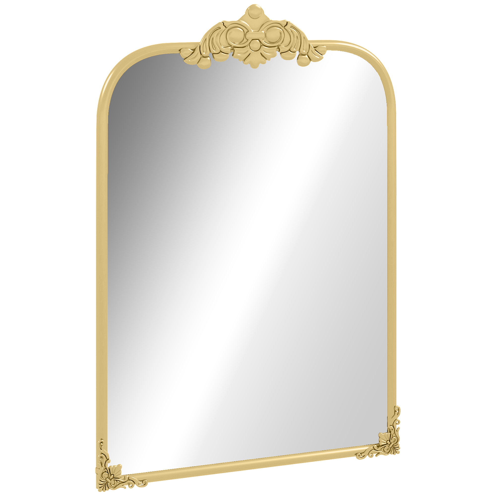 HOMCOM Wandspiegel, stilvoll, 60x3x87cm, Goldton