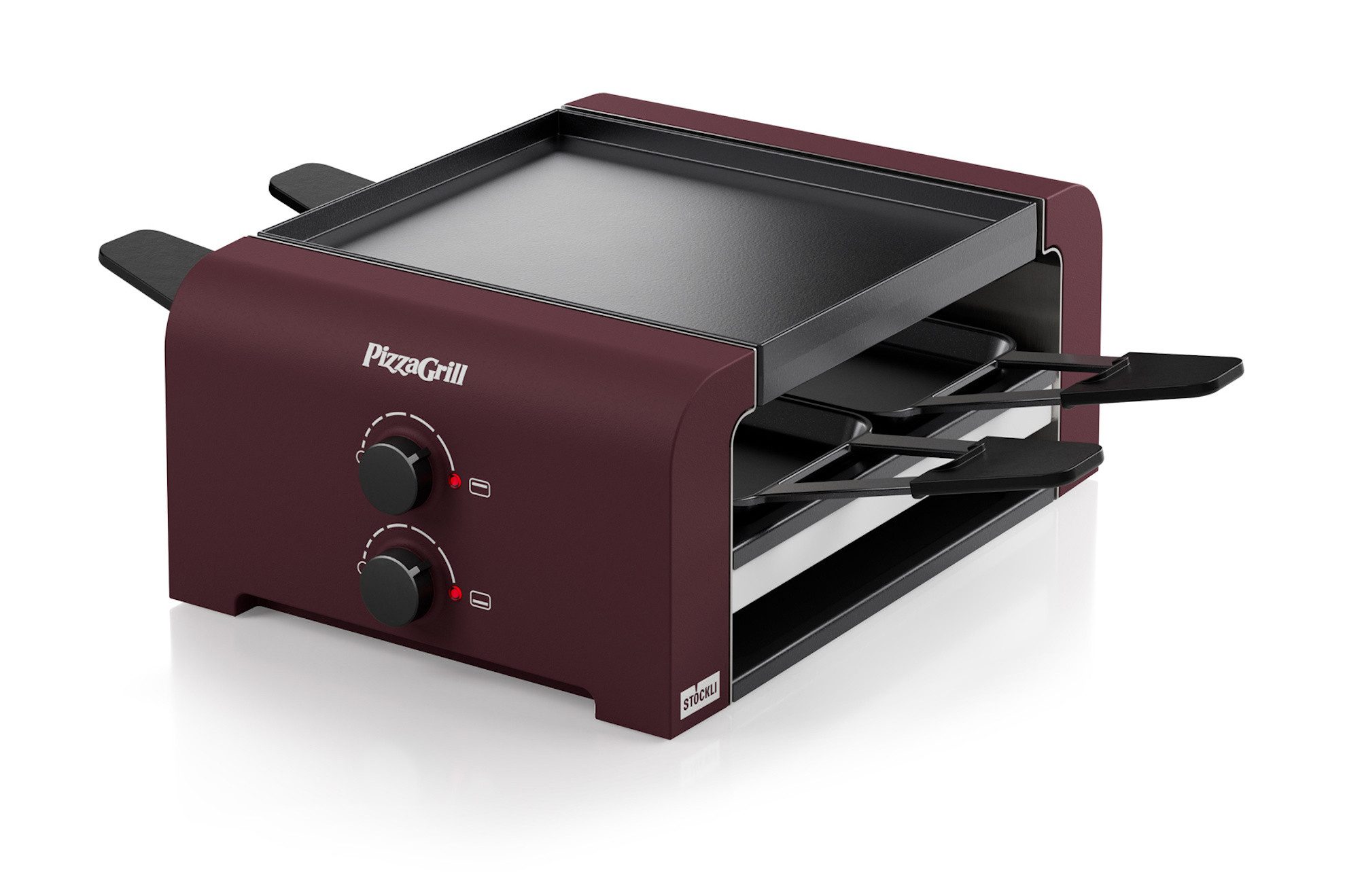 Raclette Stöckli Raclette PizzaGrill 4 Merlot Red