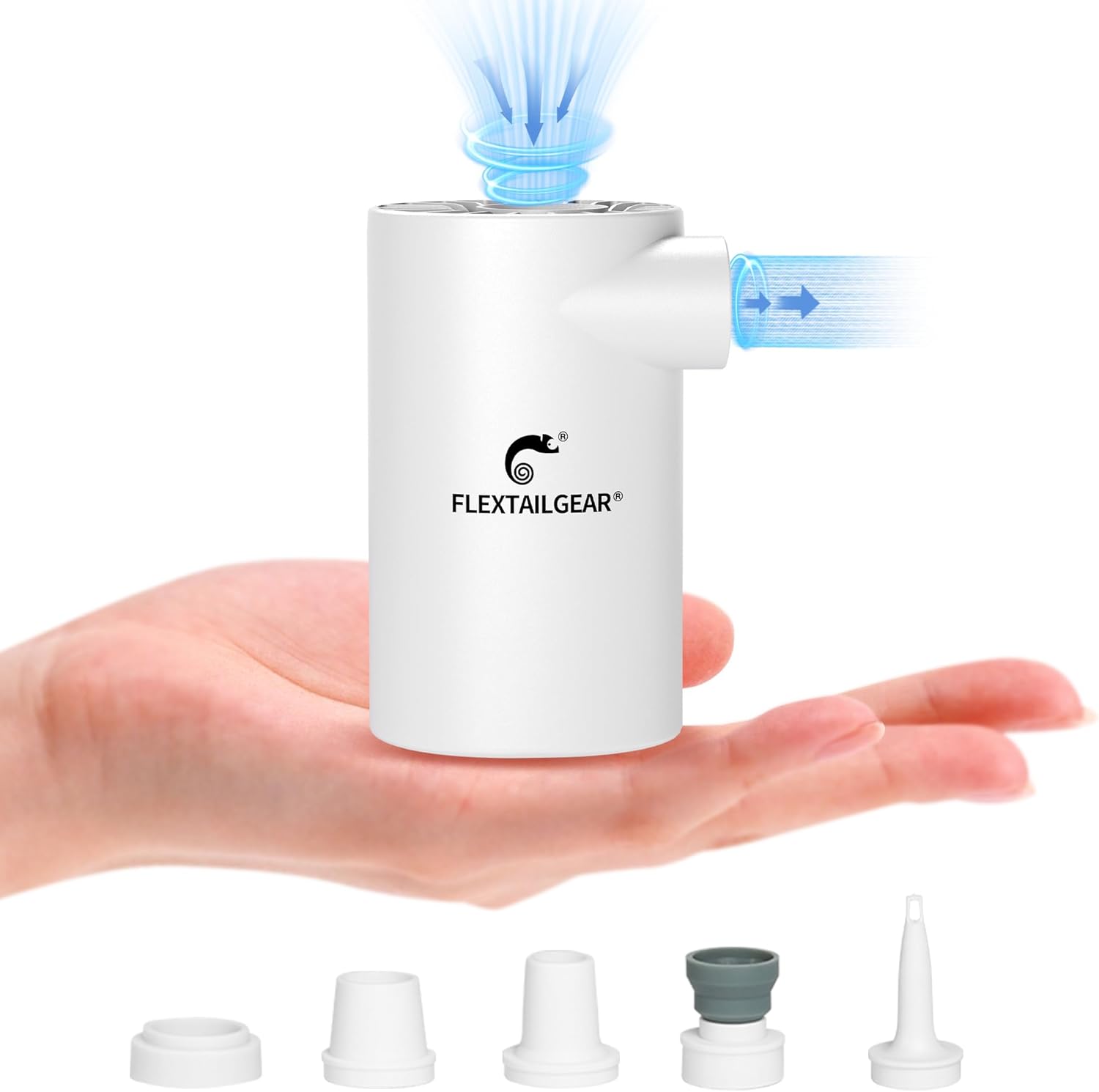 FLEXTAILGEAR Evo Pump 4500Pa, 250L/min, Pompa per Materassi, 3800mAh Pompa Elettrica Portatile, Gonfiaggio e Sgonfiaggio per Letto ad Aria