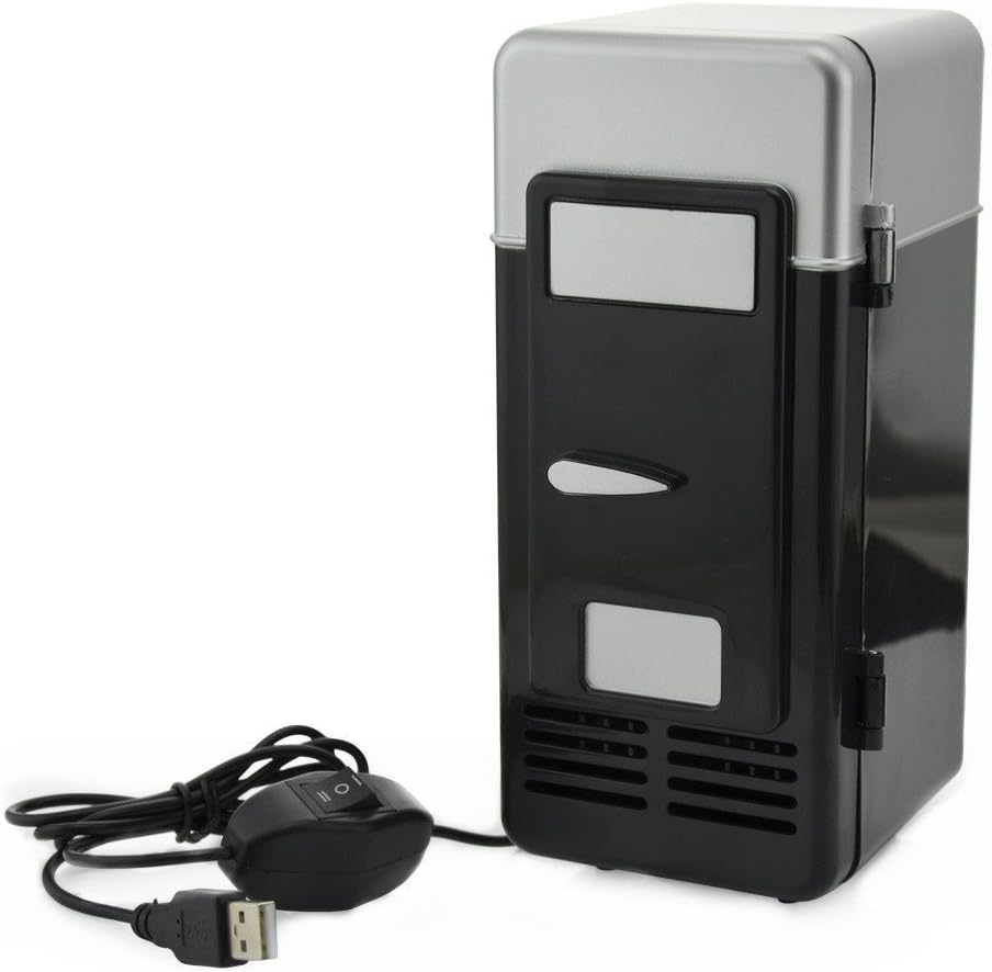 ThreeH USB Minifrigo Birra Refrigeratore/Riscaldatore Frigorifero Portatile for Bevande in lattina H-UF05Black