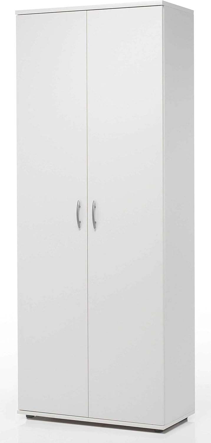 AVANTI TRENDSTORE - Talento - Scarpiera in legno laminato con 2 ante a battente e 5 ripiani interni, disponibile in 2 colorazioni diverse. Dimensioni LAP 70x176x34 cm (Bianco)