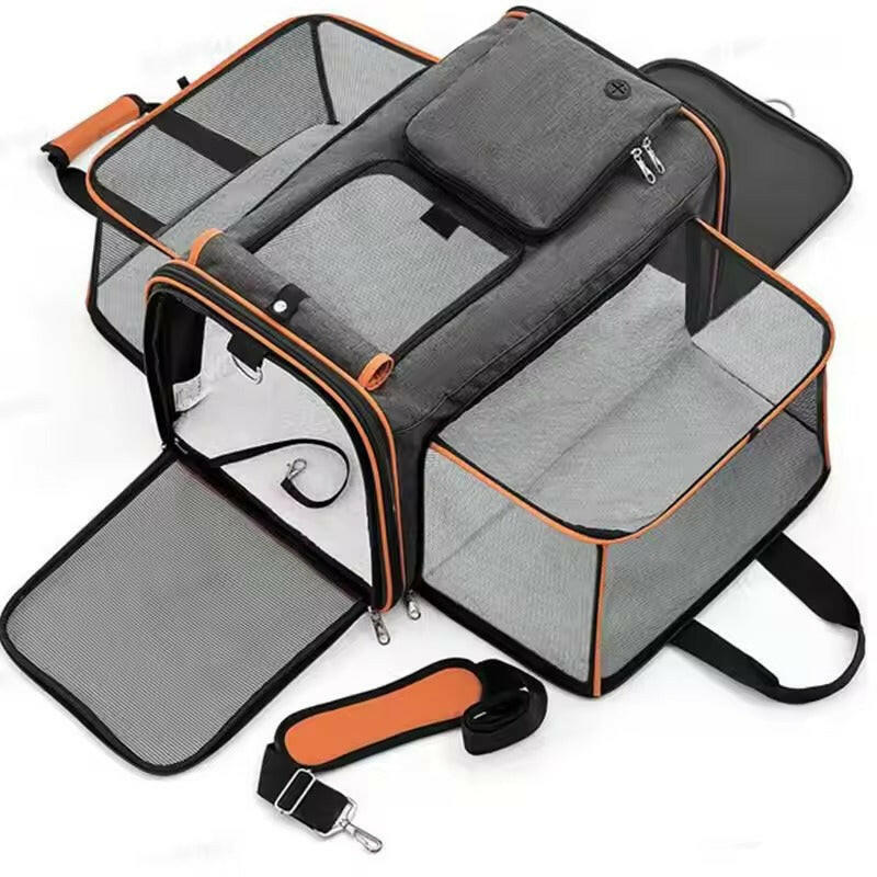 Expandable Pet Carrier Bag �C Breathable Mesh, Foldable & Lightweight