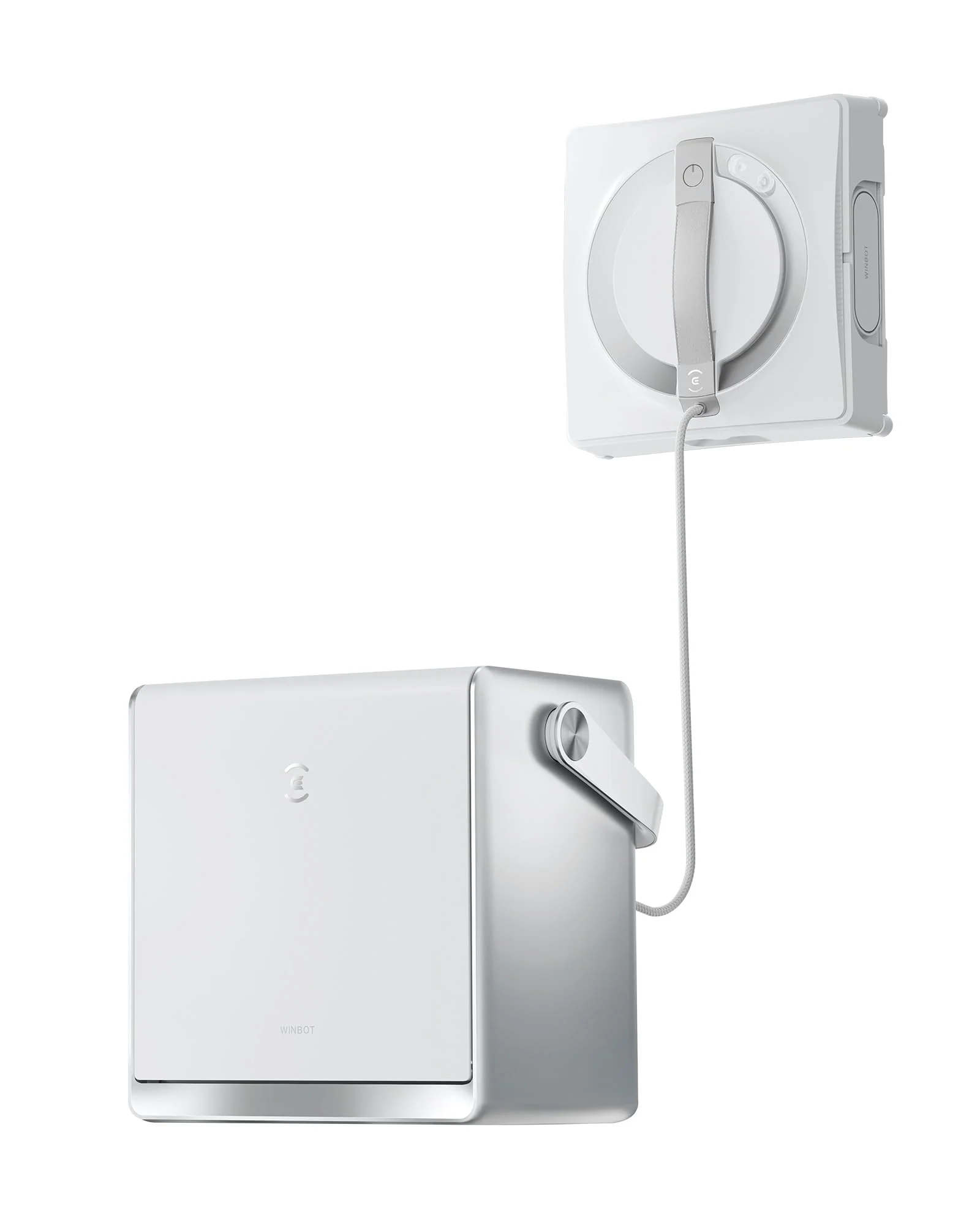 ECOVACS WINBOT MINI Fensterputzroboter, kompaktes Design, Doppel-Düsen mit Ultraschall-Zerstäubung, 9-Stufen-Schutzsystem, intelligente Pfadplanung, 4 Reinigungsmodi, Anti-Rutsch-System, Weiß