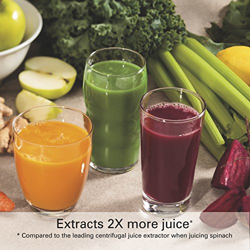 Hamilton Beach 67951 Cold Press Masticating Juicer Machine, Slow and Quiet Action, Juice Fruits & Vegetables, BPA Free, Easy Clean, 150 Watts, Silver: Home & Kitchen