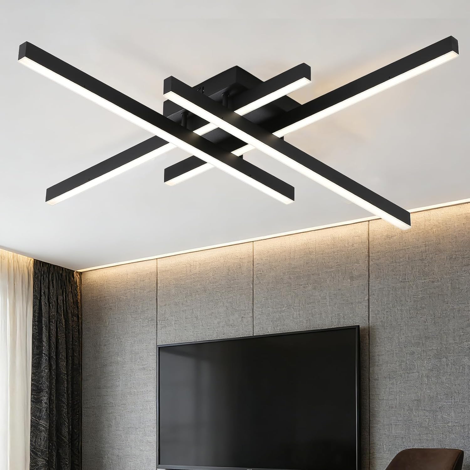 Semi Flush Mount Modern Light Fixture,35.4