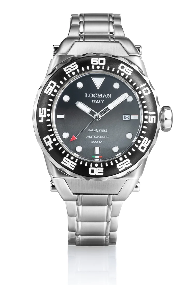 Orologio Locman Mare quadrante nero bracciale acciaio 0559A25A-00KANKB0