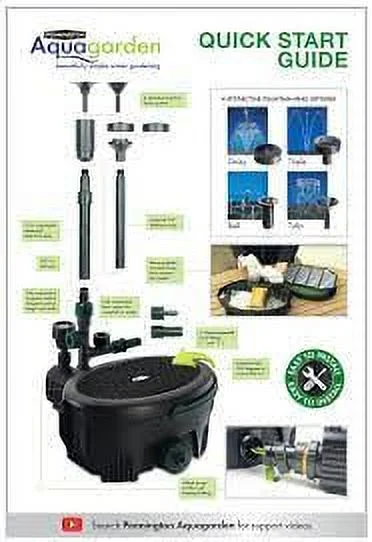 Pennington Aqua Garden All-in-One Kit 369-GPH Electric Submersible Pond Pump, Model# 100541845