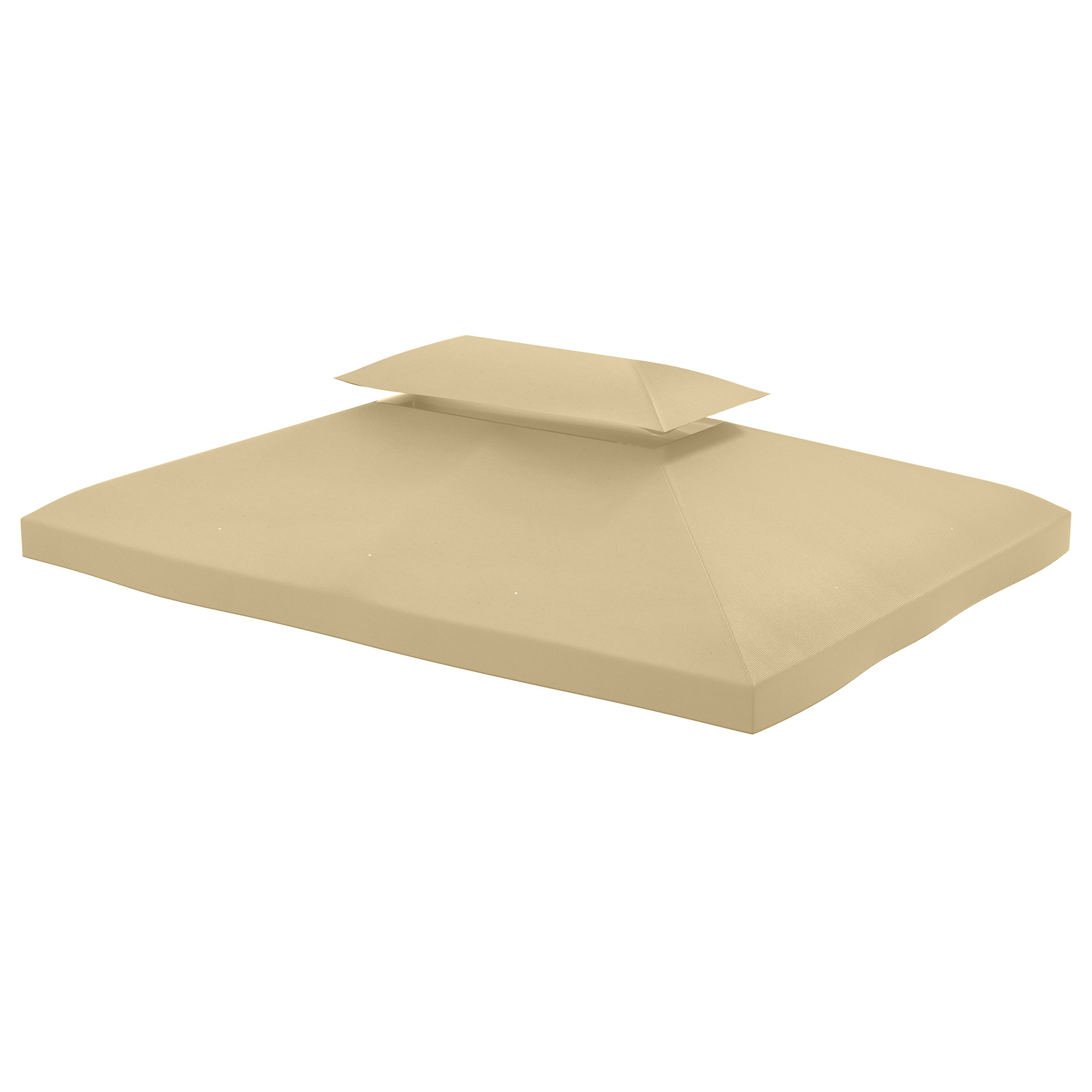 Outsunny Ersatzdach für Pavillon Gartenpavillon Zelt 3 x 4 m Polyester Hochdicht 180 g/m² Beige