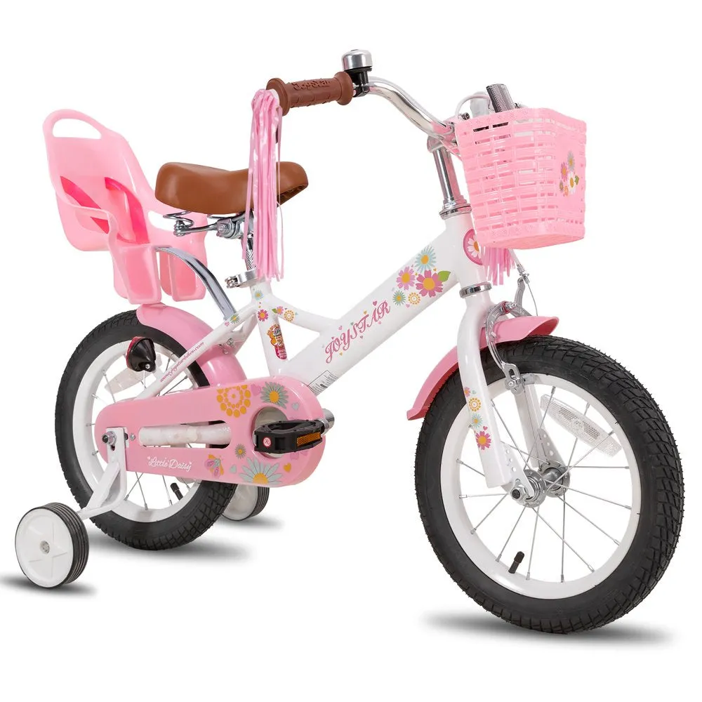 Little Daisy 12 Inch Kids Bike for 2 3 4 Years Girls with Training Wheels