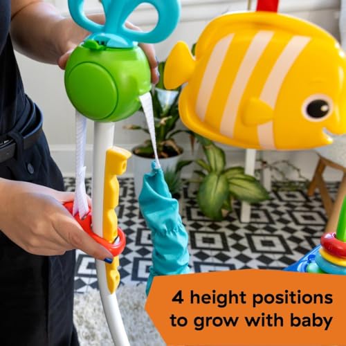 Baby Einstein, Centro Giochi e Attività Neptune's Ocean Discovery, 15 Giochi e Attività, 3 Lingue, Girello con Musica e Luci, Sedile Girevole a 360°, Regolabile, a Partire da 6 Mesi : Prima infanzia