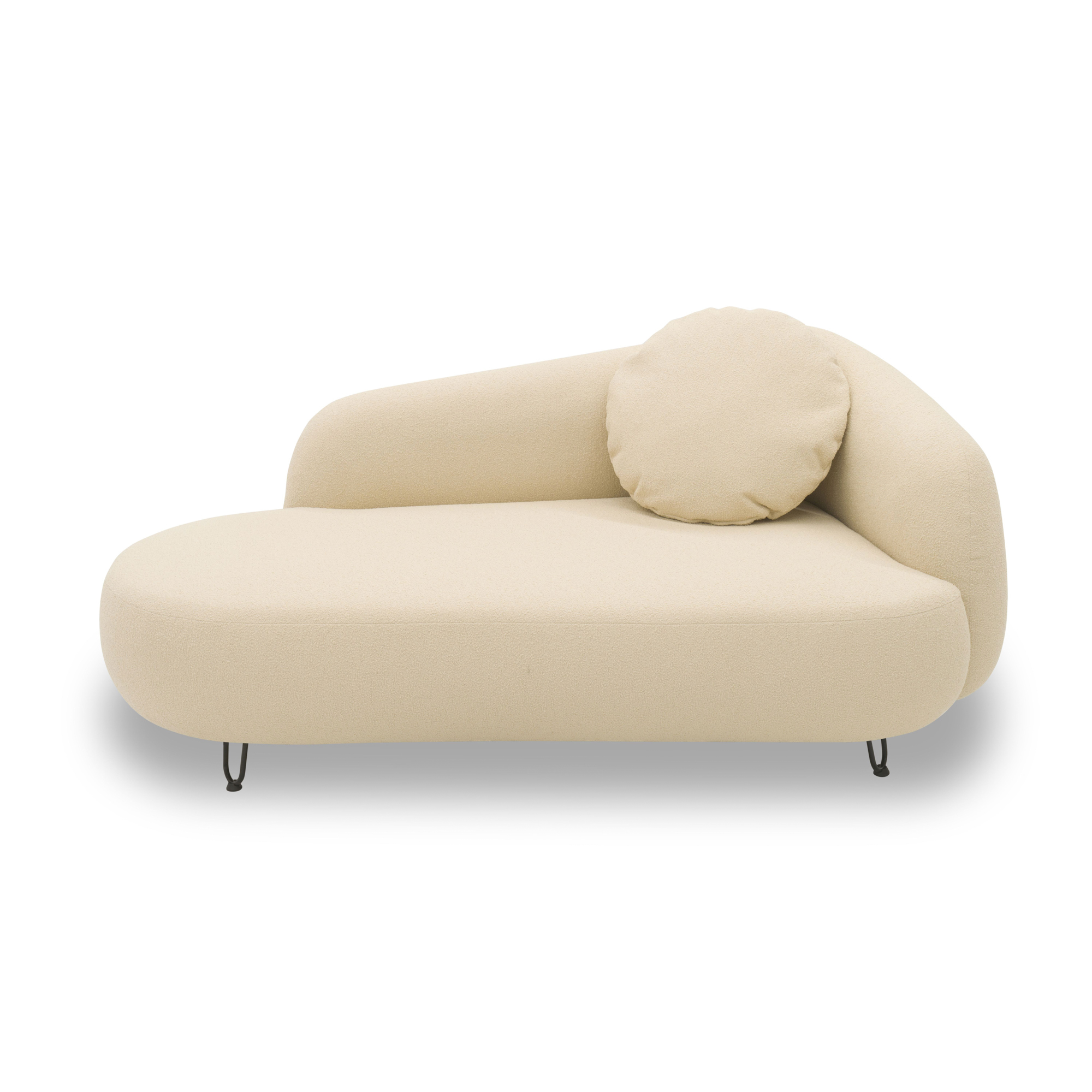 Outdoor Sofa 300 011 Longchair rechts, Gartensofa, Gartenmöbel, Outdoor Möbel, beige, 177 x 105x 79 cm